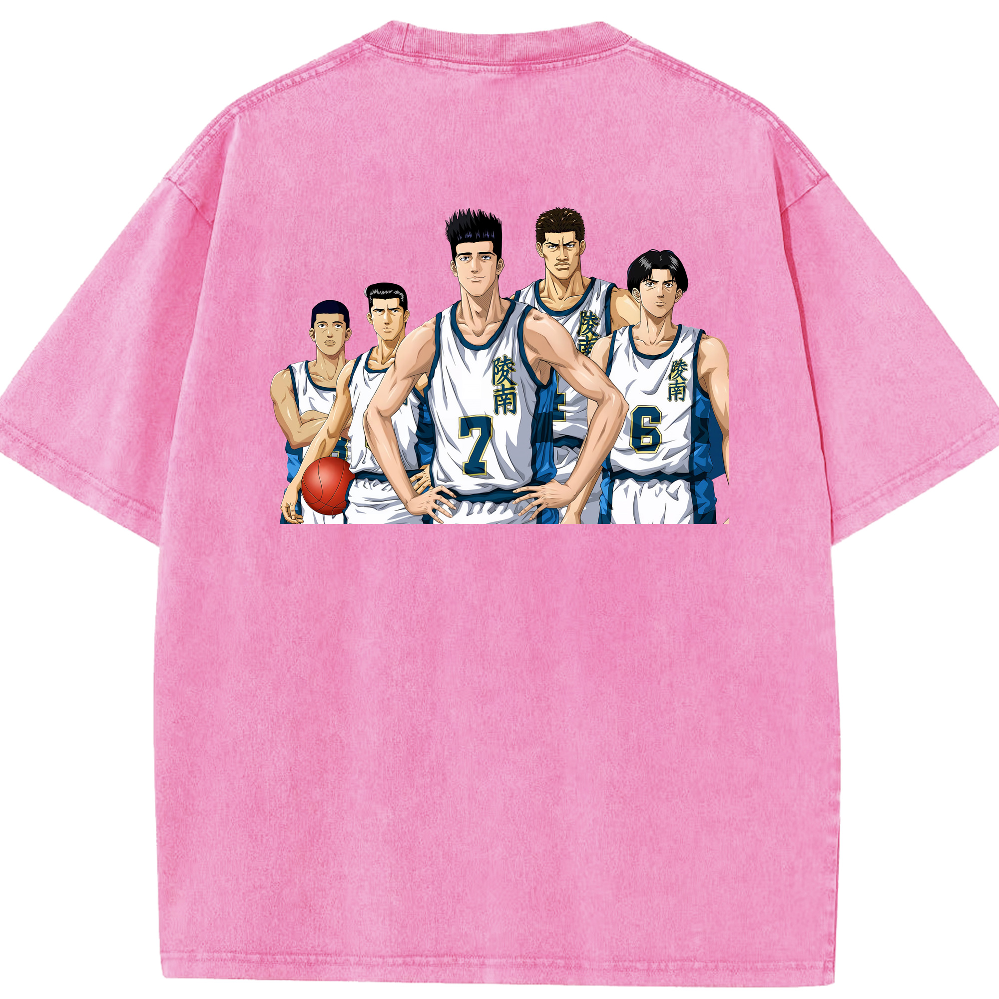 （画像用） SLAM DUNK／スラムダンク 綿100% ヴィンテージ風 半袖Tシャツ（背面プリント）